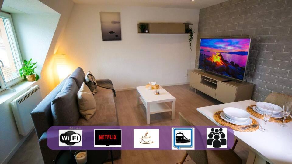 # Le 4 # Tres Beau Appartement T3 Neuf, Tout Confort, Mulhouse Centre Ville Exterior foto